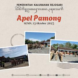 Apel Pamong Kalurahan Rejosari, Senin, 13 Oktober 2025